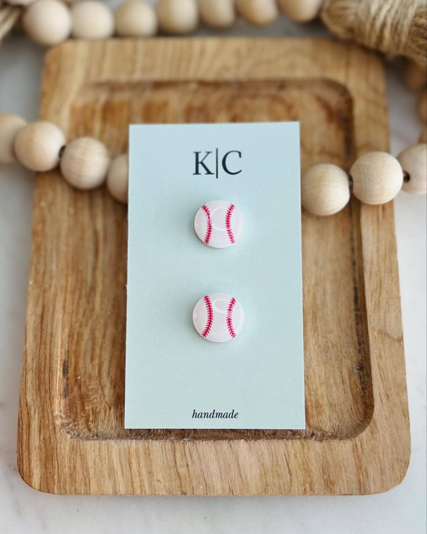 Handmade Baseball Studs
