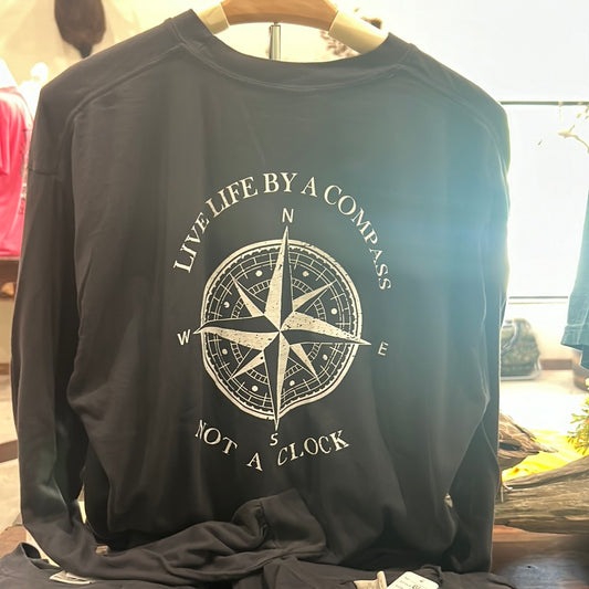 Milltown Compass Long Sleeve Black Shirts