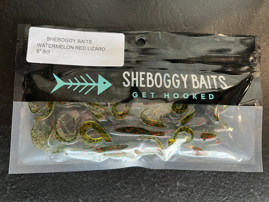 SHEBOGGY BAITS
WATERMELON RED LIZARD
6" 8ct