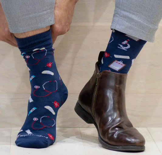 Men's Medical Socks Navy/Multi One Size