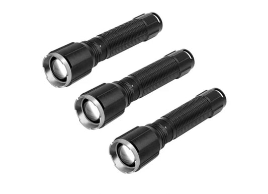 Tactical Flashlight
1000 Lumen - 3 PACK