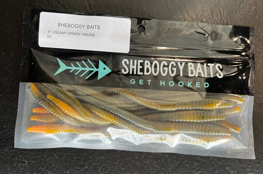 SHEBOGGY BAITS
6" CREAMY GREEN FINESSE
9ct