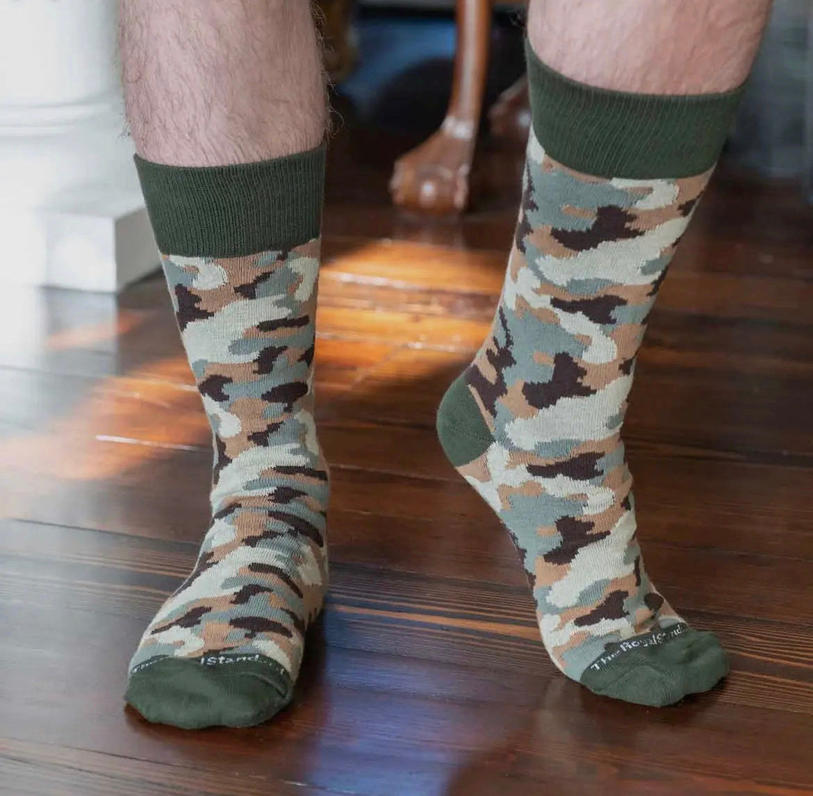 Men's Camo Socks Taupe/Green/Tan One Size