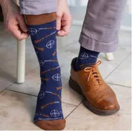 Men's Hunting Socks Navy/Brown One Size